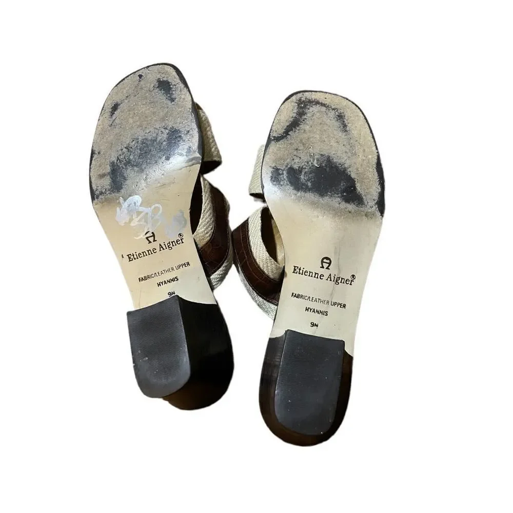 Etienne Aigner Hyannis slip on block heel sandals‎